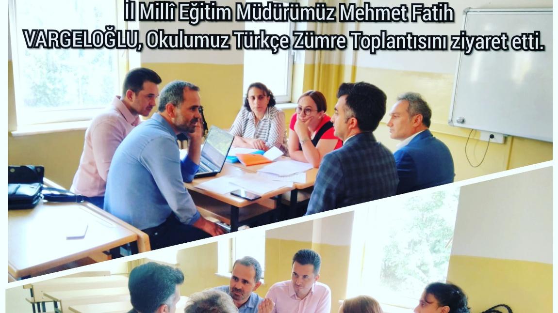 İl Milli Eğitim Müdürümüz Okulumuz Türkçe Zümresini Ziyaret Etti.